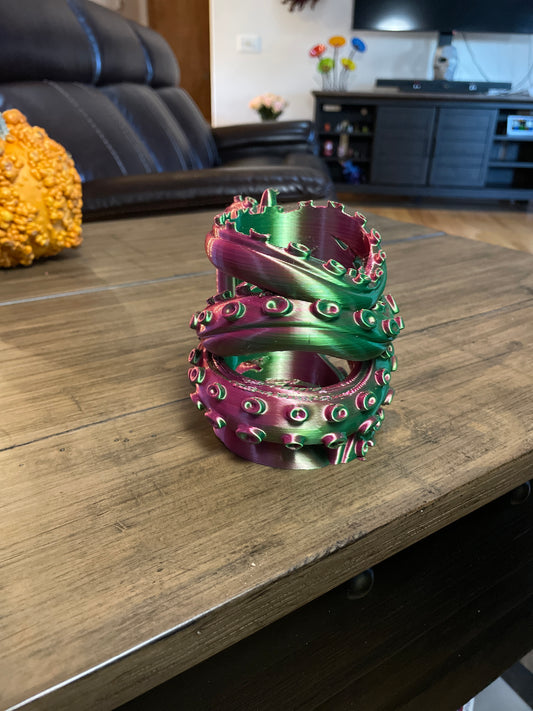 Tentacle Can Holder - Green and Purple Color Shifting