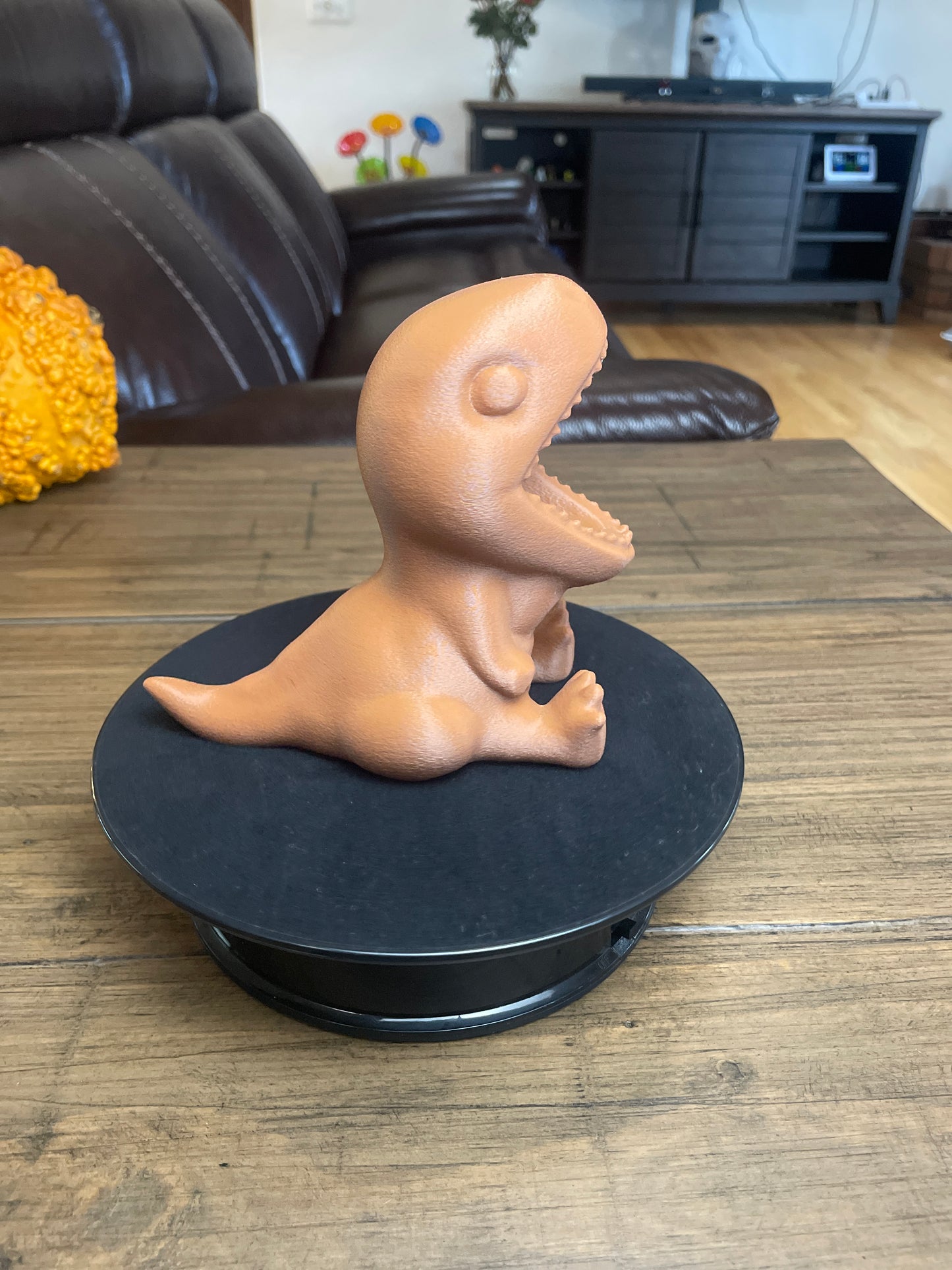 Chocolate Brown Baby T-Rex Pen and Pencil Holder